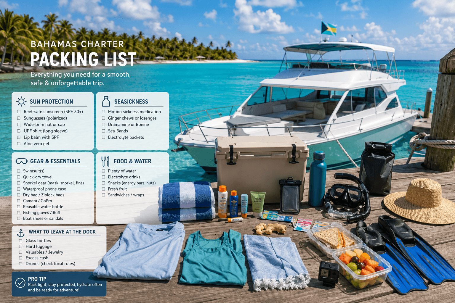 What to Pack on a Bahamas Charter Boat